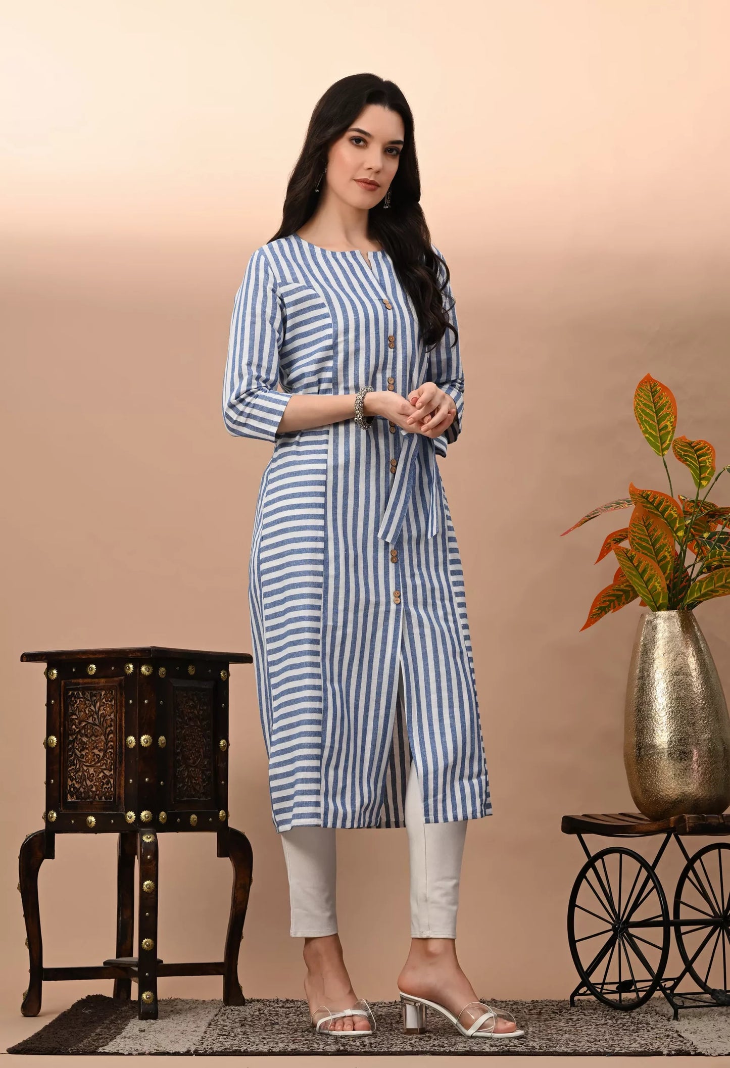 Women's & Girls South Cotton Straight Kurta with Belt – Vilai Jaipur
