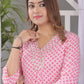 VIlai Jaipur Women's printed straight kurta  with embroidery work