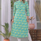Women's printed straight kurta  with coconut work