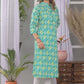 Women's printed straight kurta  with coconut work