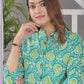 Women's printed straight kurta  with coconut work