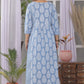 Damask Print A Line Kurta