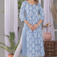 Damask Print A Line Kurta