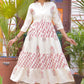 Bloom Handblock Print Tiered Kurta