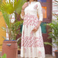 Bloom Handblock Print Tiered Kurta