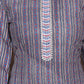 Women's embroidered striped printed straight kurta