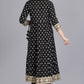 Women's rayon printed anarkali kurta set