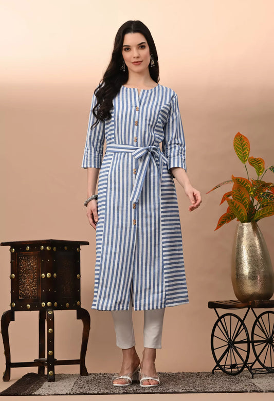 Women's & Girls South Cotton Straight Kurta with Belt – Vilai Jaipur