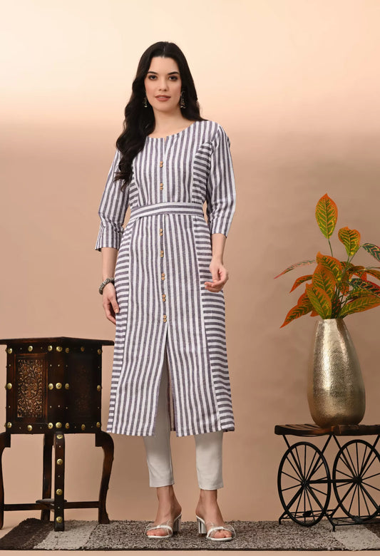 Women's & Girls South Cotton Straight Kurta with Belt – Vilai Jaipur