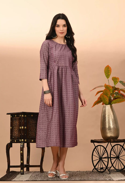Women's South Cotton Yarn Dyed Maternity Dress – Vilai Jaipur
