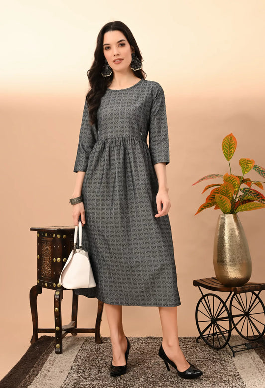 Women's South Cotton Yarn Dyed Maternity Dress – Vilai Jaipur