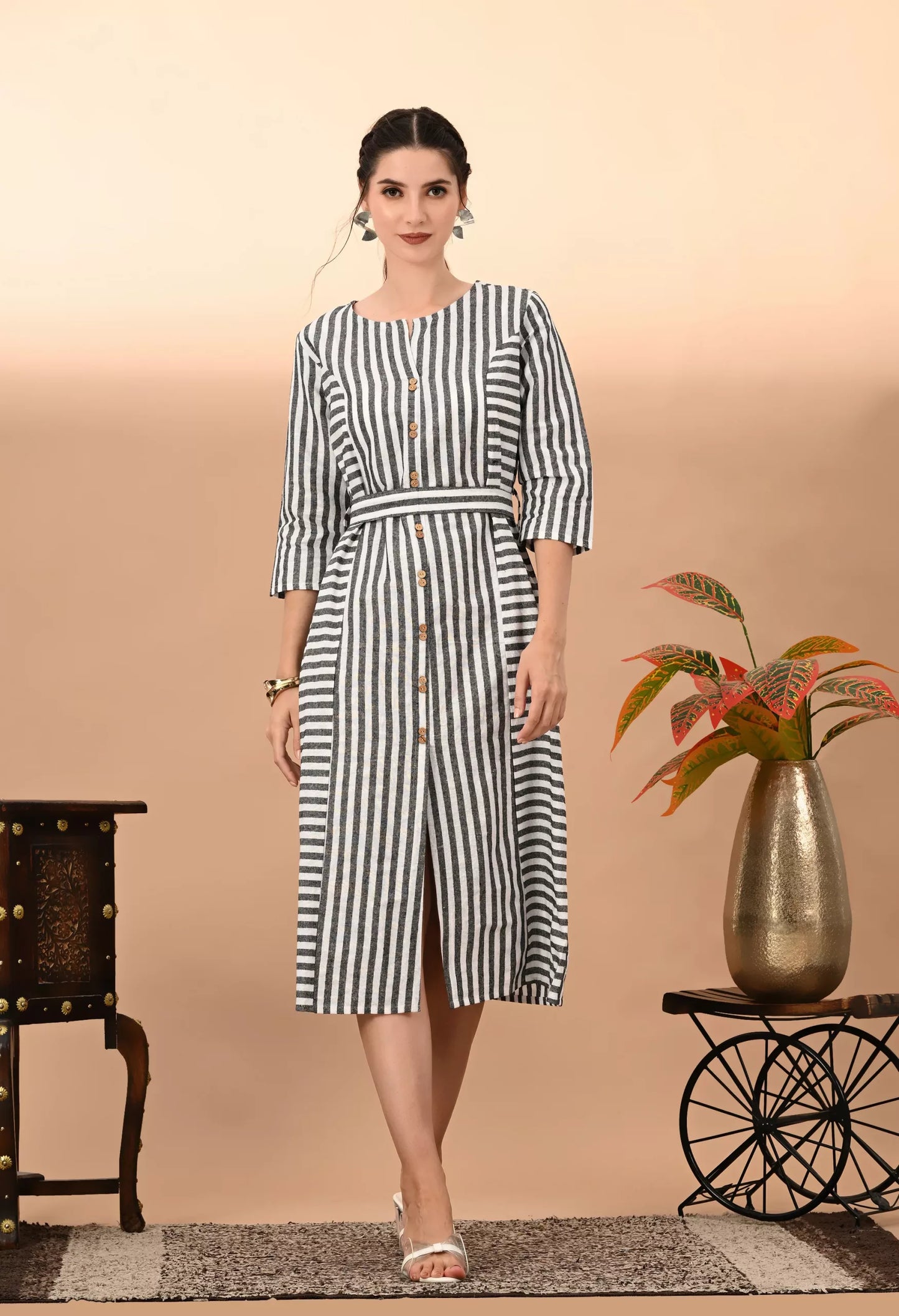 Women's & Girls South Cotton Straight Kurta with Belt – Vilai Jaipur