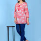 Women's & Girls Short Kurta - Peach