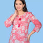 Women's & Girls Short Kurta - Peach