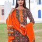 Women's rayon Printed New Straight Kurta pant & Dupatta
