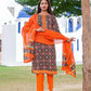 Women's rayon Printed New Straight Kurta pant & Dupatta