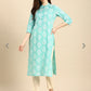 Vilai Jaipur Women's paisely printed straight formal kurta