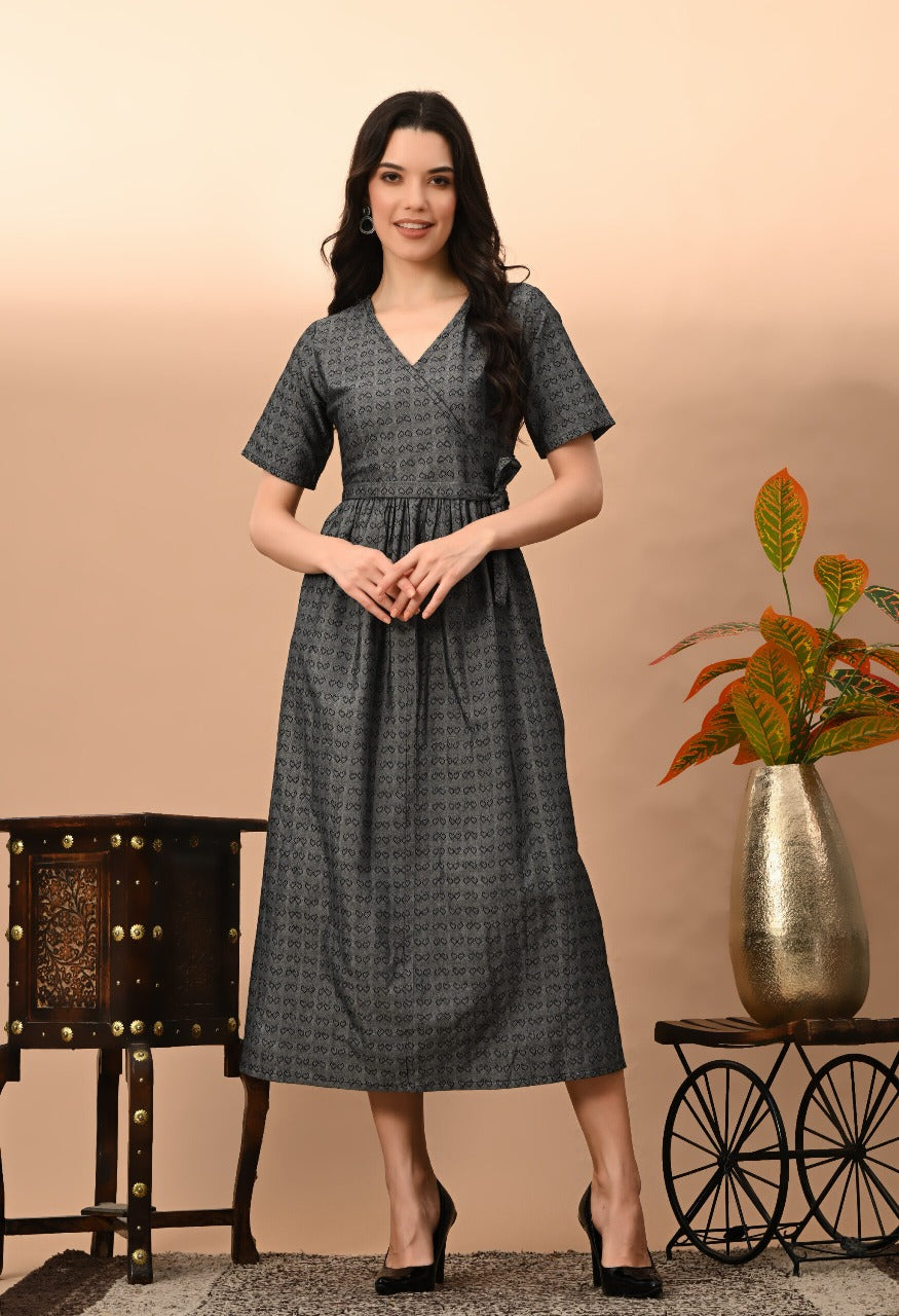 yarn doby stylish angrakha belt work kurta