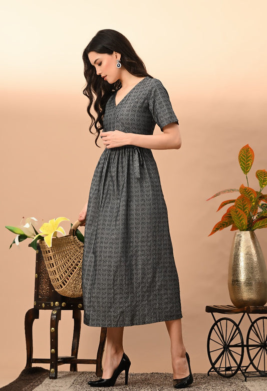 yarn doby stylish angrakha belt work kurta