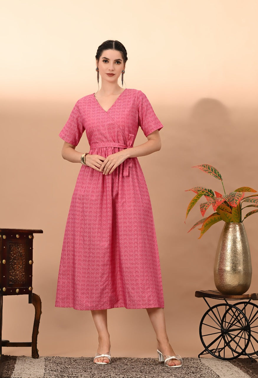 yarn doby stylish angrakha belt work kurta