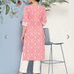 Women's bandez  printed straight formal kurta