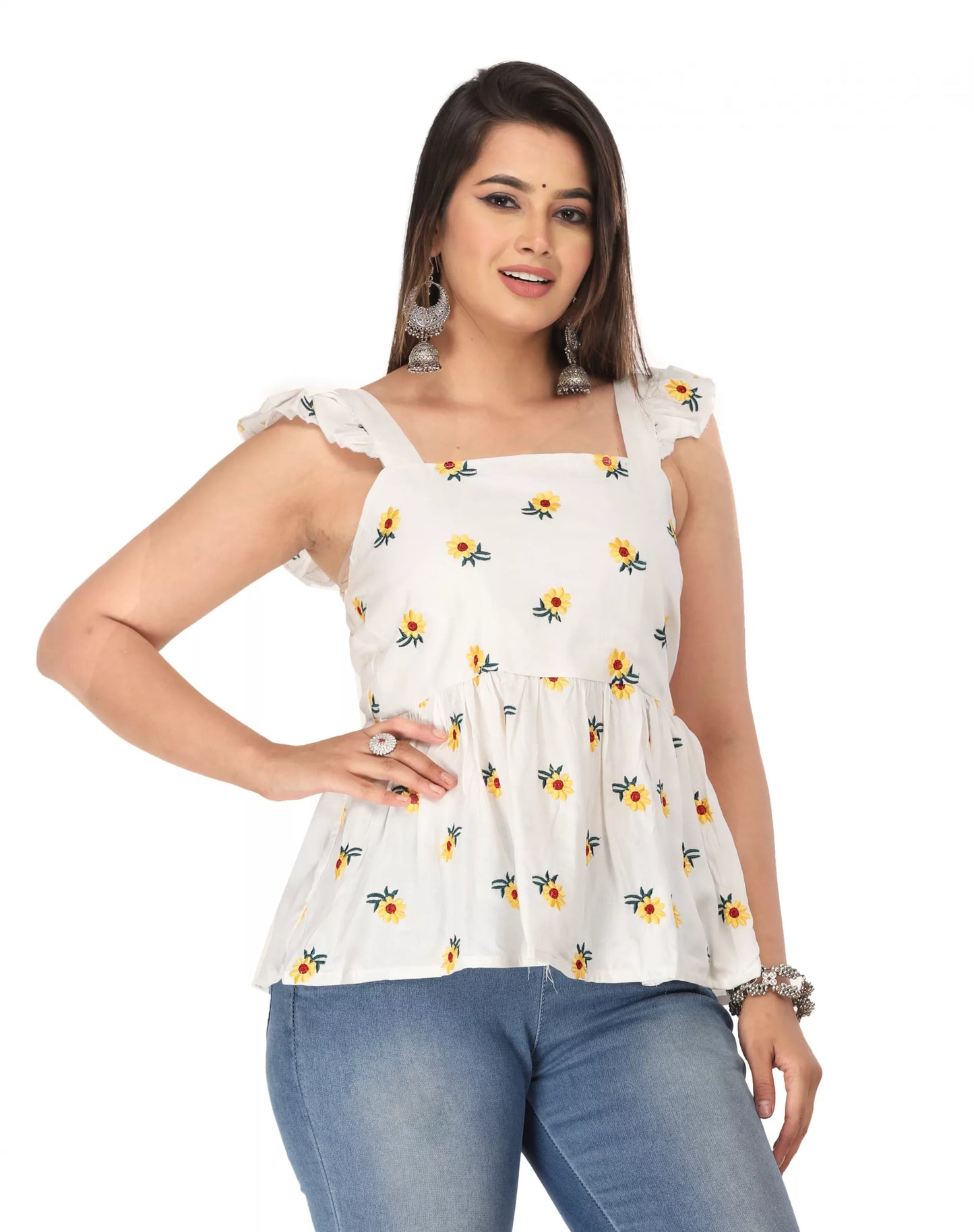 Aliya Women's & Girls Western Viscose