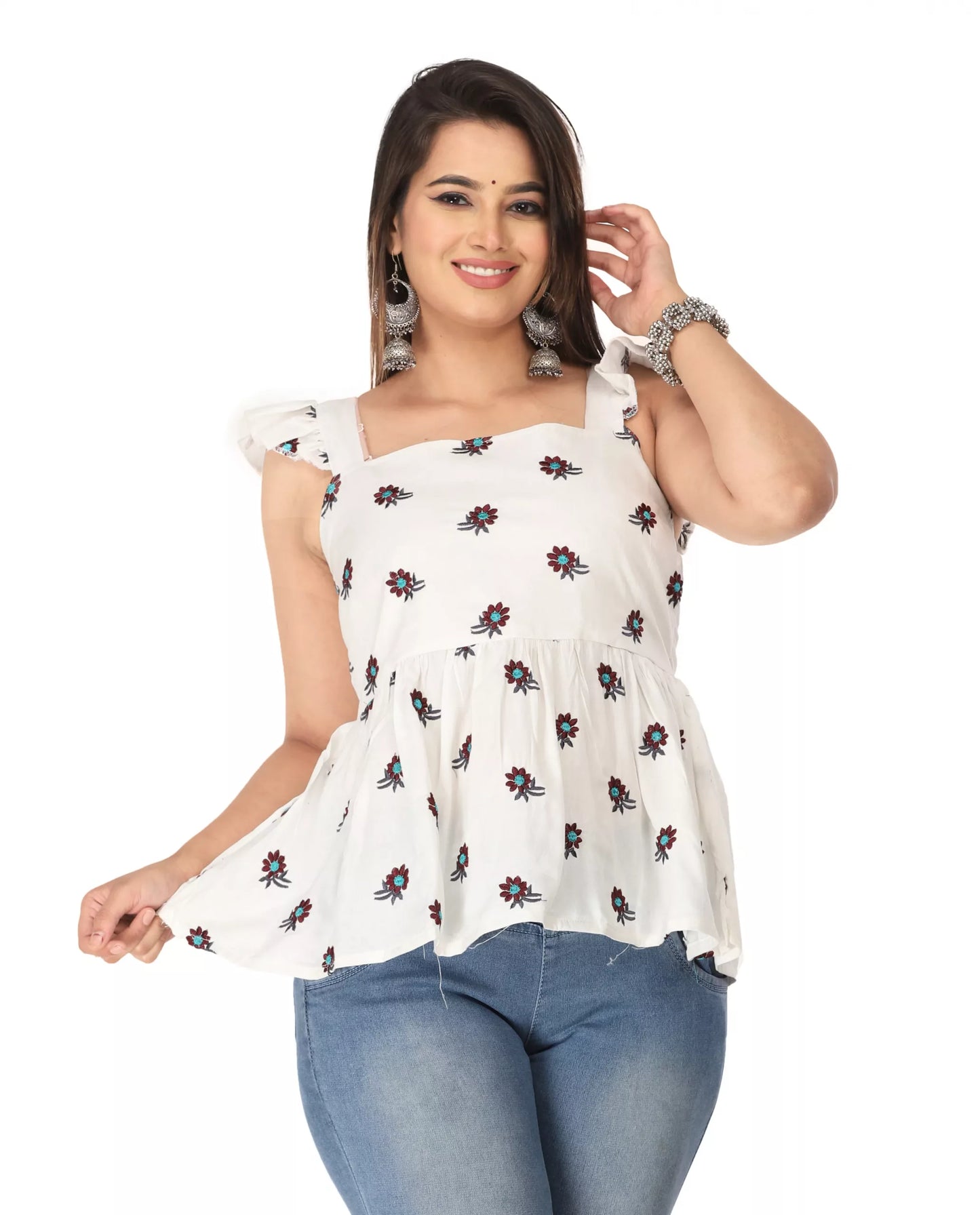 Aliya Women's & Girls Western Viscose