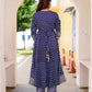 Women's printed  embroiderd  anarkali kurta with paint & duptta sets