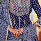 Women's printed  embroiderd  anarkali kurta with paint & duptta sets
