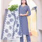 Women's printed hand work straight kurta with paint and duptta