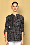 Vilai Jaipur Women's Printed Top With Pom Pom