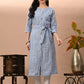 Vilai Jaipur Women's & Girls South Cotton Straight Kurta with Waist Belt
