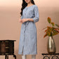 Vilai Jaipur Women's & Girls South Cotton Straight Kurta with Waist Belt