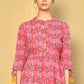 Vilai Jaipur Women's Printed Top With Pom Pom