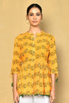 Vilai Jaipur Women's Printed Top With Pom Pom