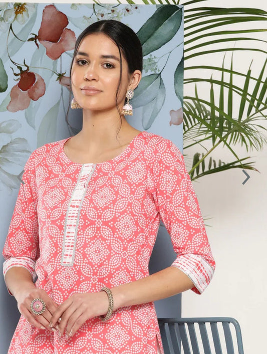 Vilai Jaipur Women's bandez printed straight formal kurta