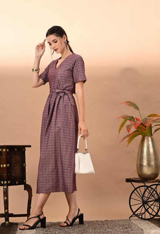 yarn doby stylish angrakha belt work kurta