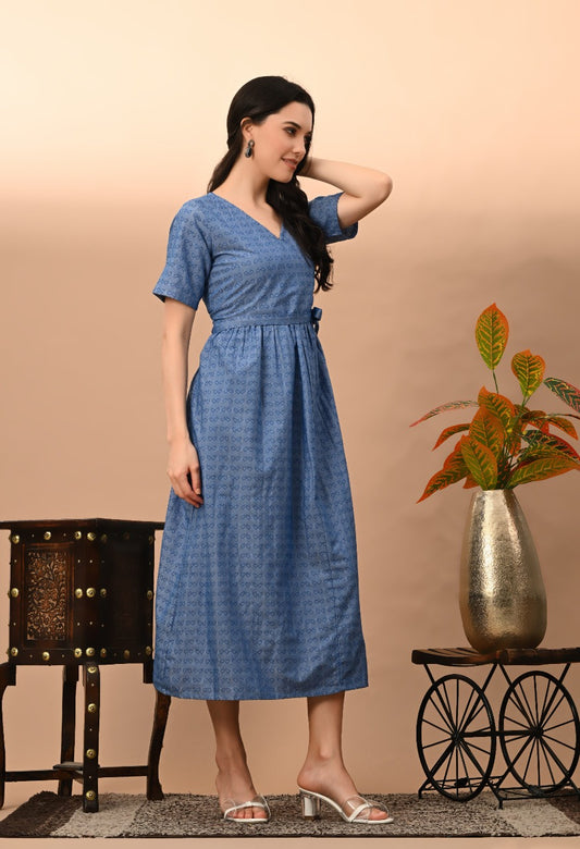 yarn doby stylish angrakha belt work kurta