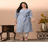 yarn dyed kali straight kurta with button work