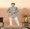 yarn dyed short kurta with button work