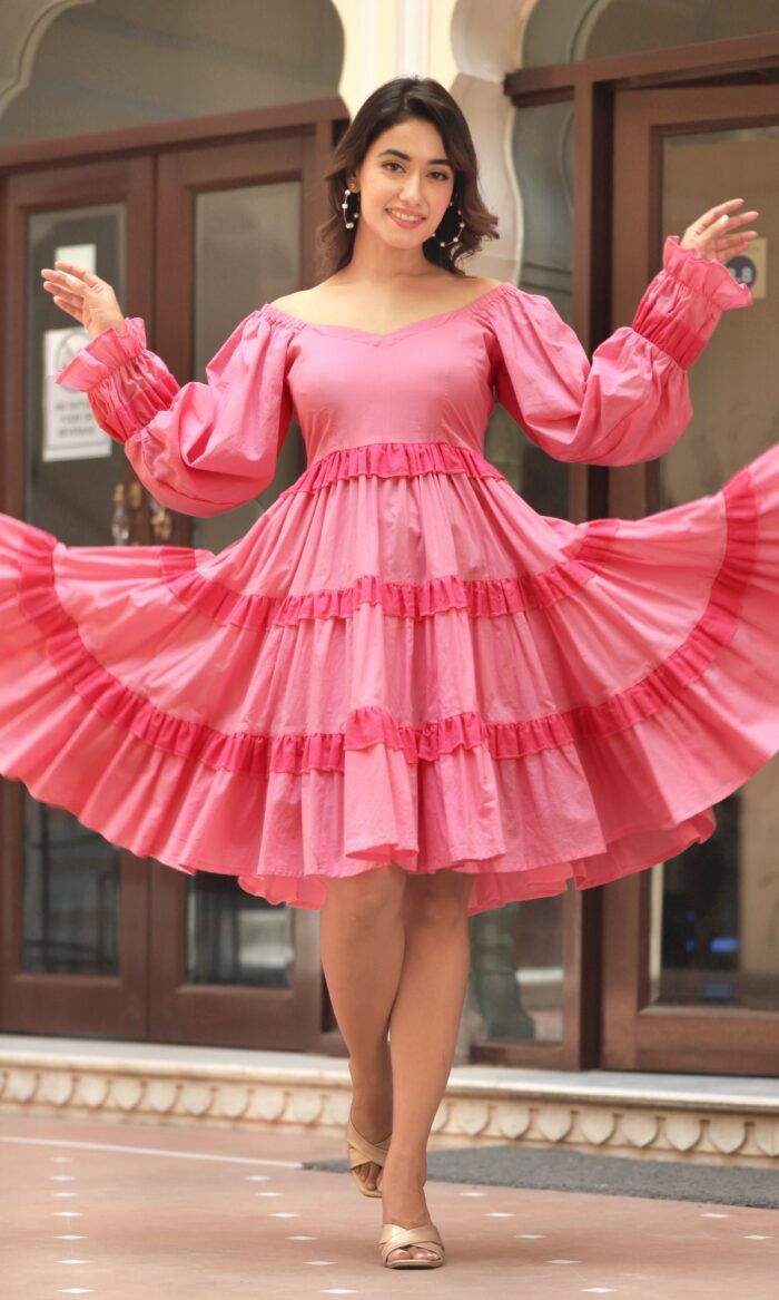 Magnolia double shade tiered dress