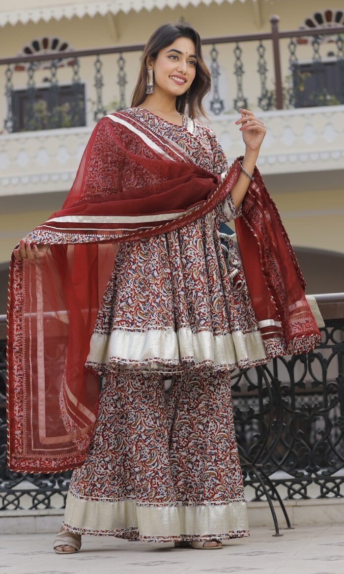 Multi Colour Sharara Set