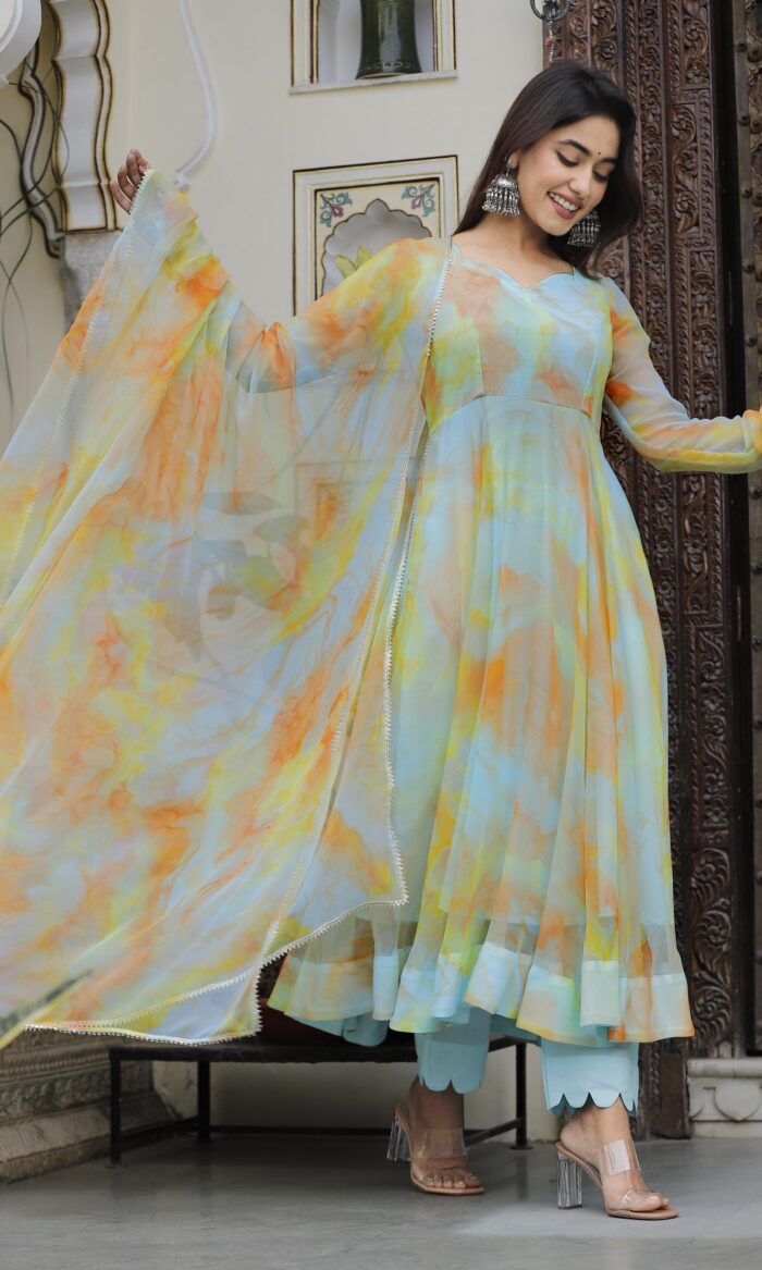 Soft Cyon Anarkali Set