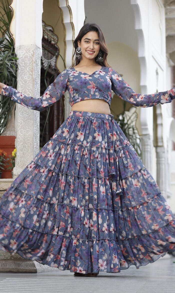 Sweet Pea Yale Tired Lehenga Set